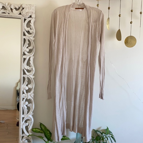 🪞 open front long duster light long sleeve cardigan - Picture 1 of 6